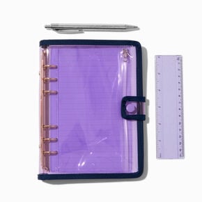 Purple Clear Spiral Notebook Set,