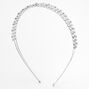 Silver Two Row Rhinestone Headband,