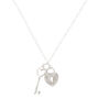 Silver Healing Stone Long Pendant Necklace,