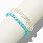 Iridescent Star &amp; Blue Beaded Stretch Bracelets - 2 Pack,