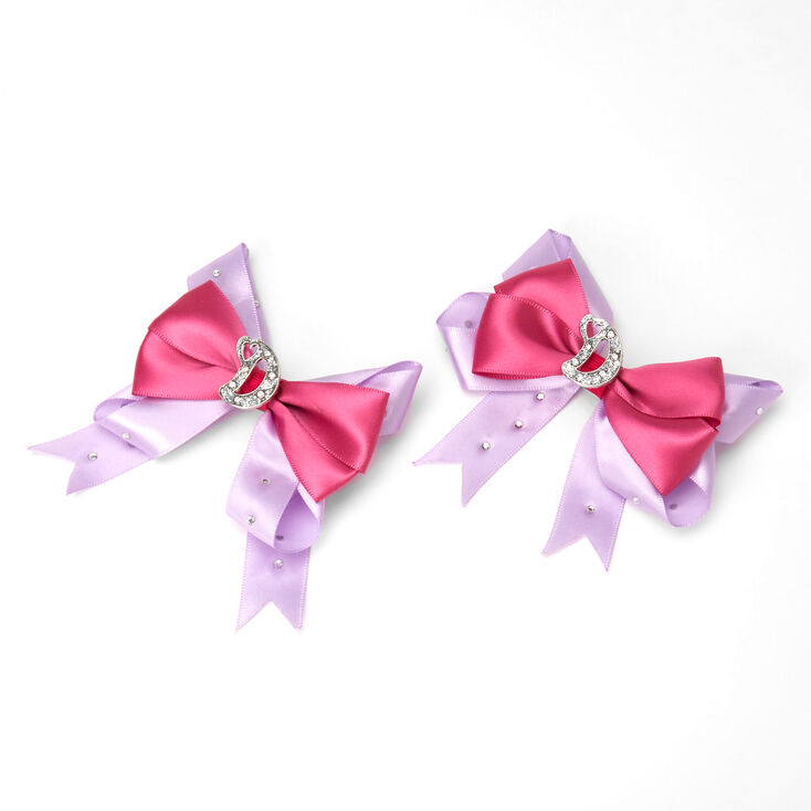 Love, Diana&trade; Pink &amp; Purple D Initial Hair Bows &ndash; 2 Pack,