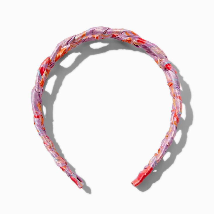 Coral Fabric-Wrapped Headband,