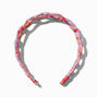 Coral Fabric-Wrapped Headband,