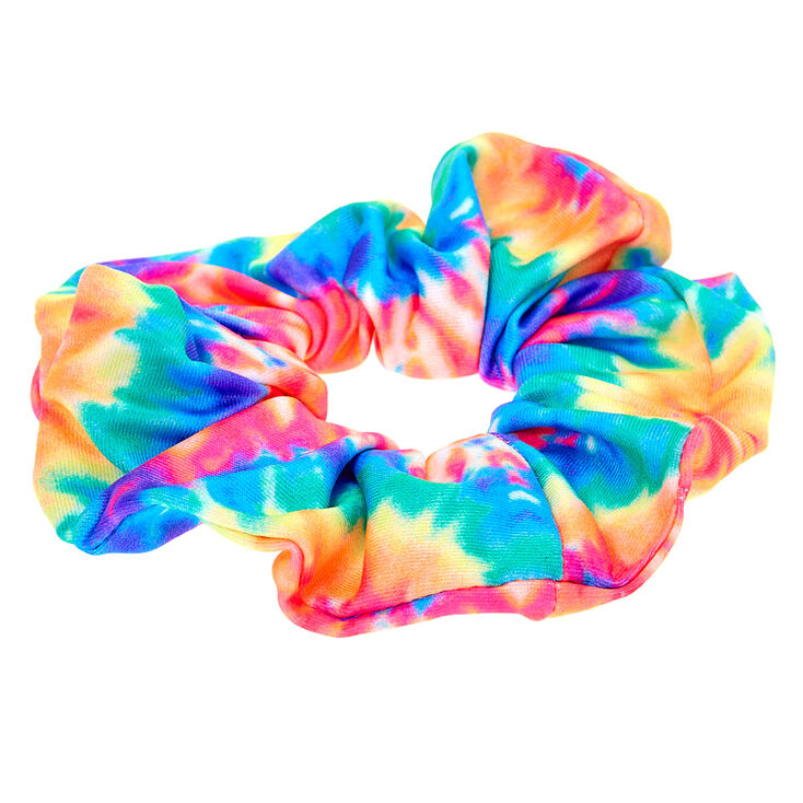 Medium Neon Tie Dye Hair Scrunchie,