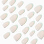 Mint Green French Tip Almond Vegan Faux Nail Set - 24 Pack,