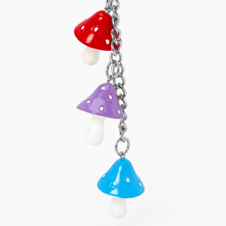 Triple Mushroom Charm Keychain,