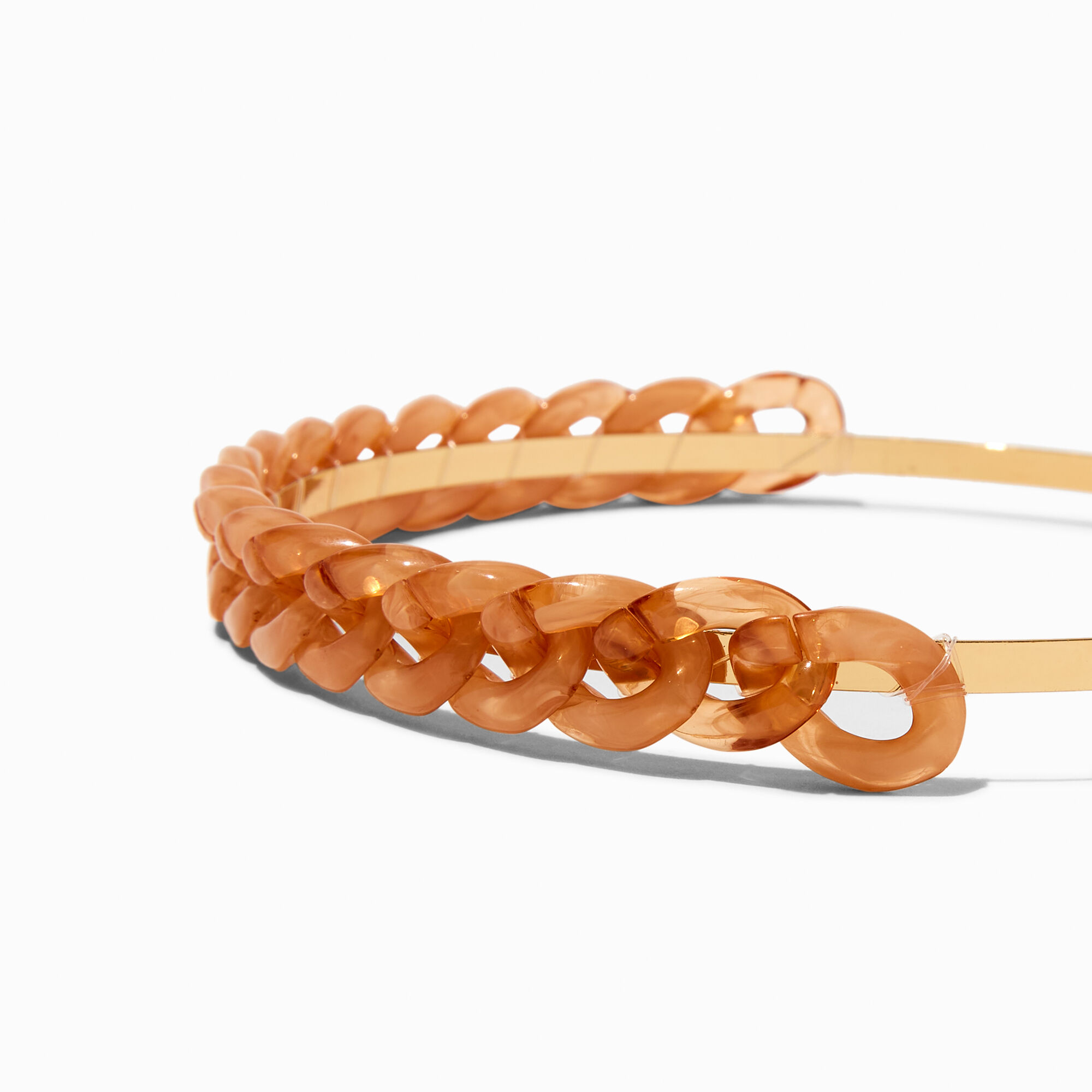 Amber Tortoiseshell Chain Headband,