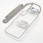 Silver Rhinestone Phone Case With Chain - Fits iPhone&reg; XR,