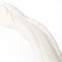 Eyelet Knotted Headband - White,