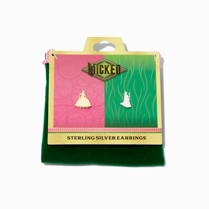 Wicked&trade; Claire&#39;s Exclusive Sterling Silver Glinda &amp; Elphaba Stud Earrings,