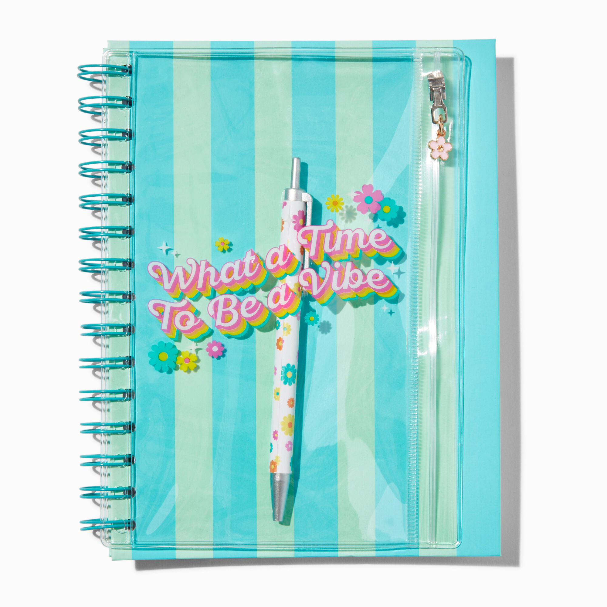 "Vibe" Spiral Notebook with Pen Pouch,