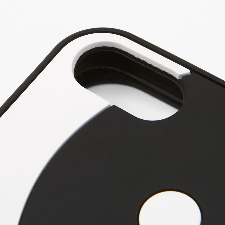 Black &amp; White Yin Yang Silicone Phone Case - Fits iPhone 6/7/8/SE,