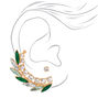 Mismatched Crawler Earring Set - Green,
