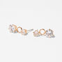 Gold Cubic Zirconia Dangle Drop Earrings,