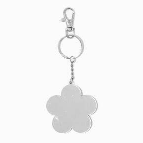 Purple Daisy Shaker Mirror Keyring,