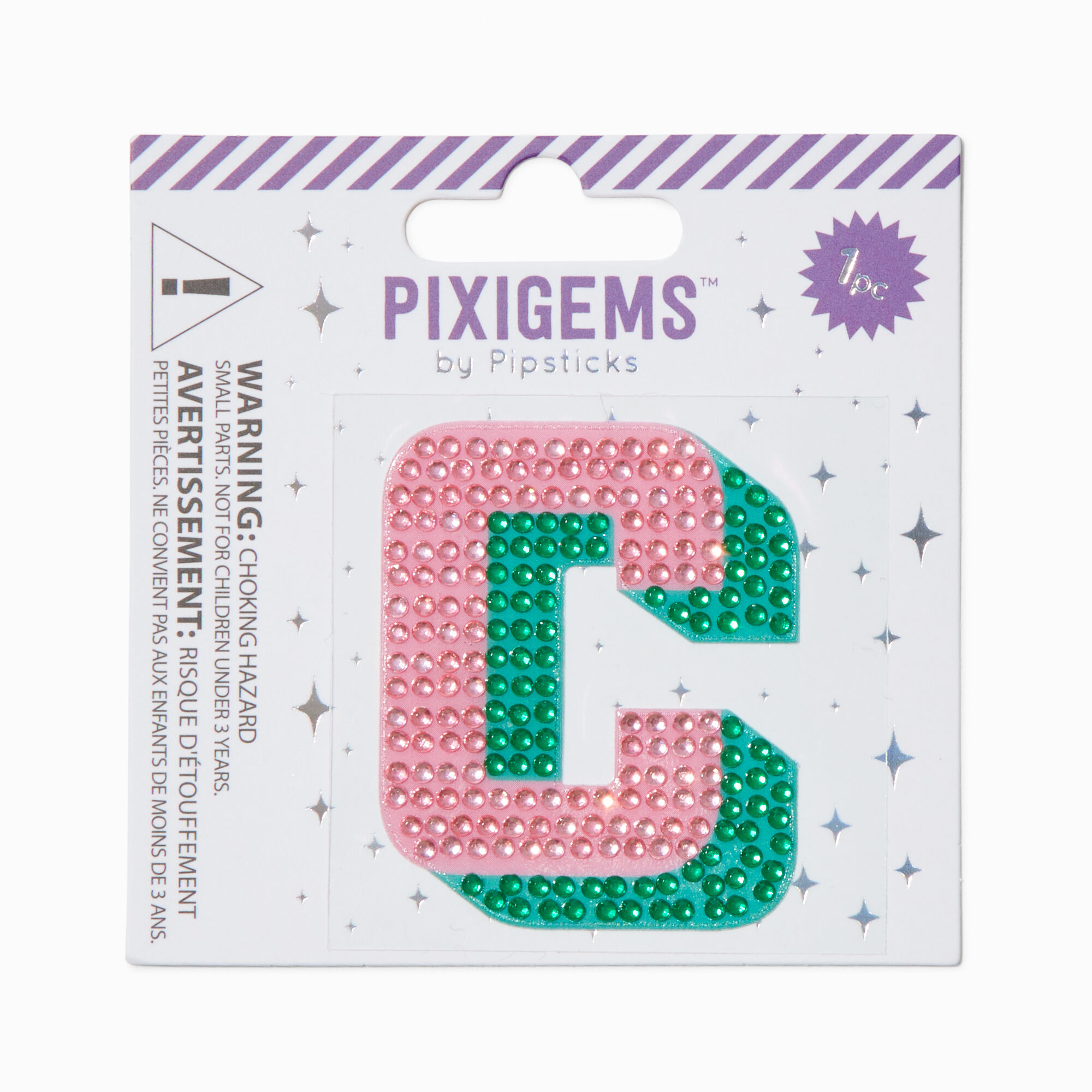 Pixigems™ by Pipstickers® Initial Sticker - C,