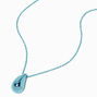 Blue Anodized Teardrop Pendant Necklace,