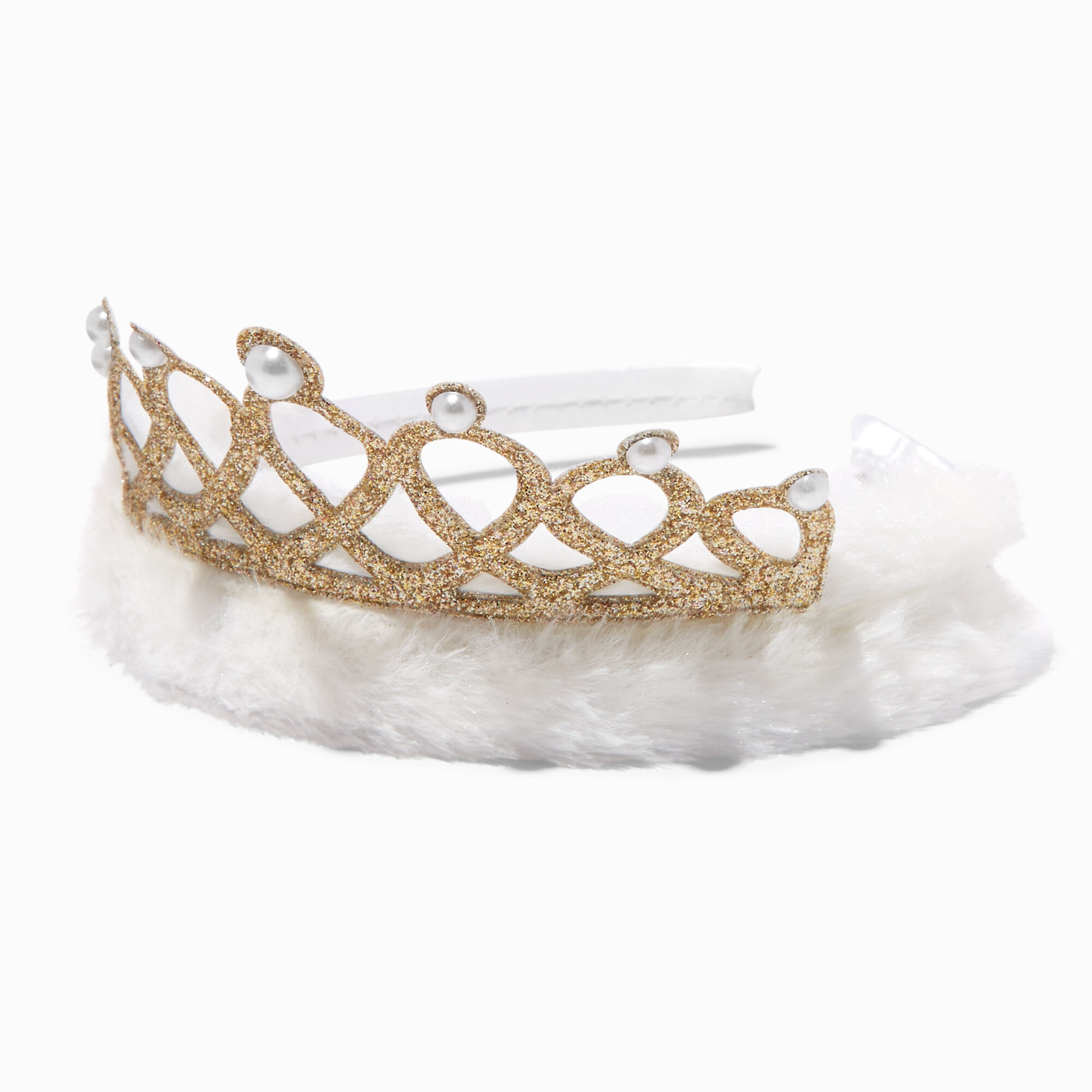 Claire's Club Gold Glitter Furry Nativity Crown,