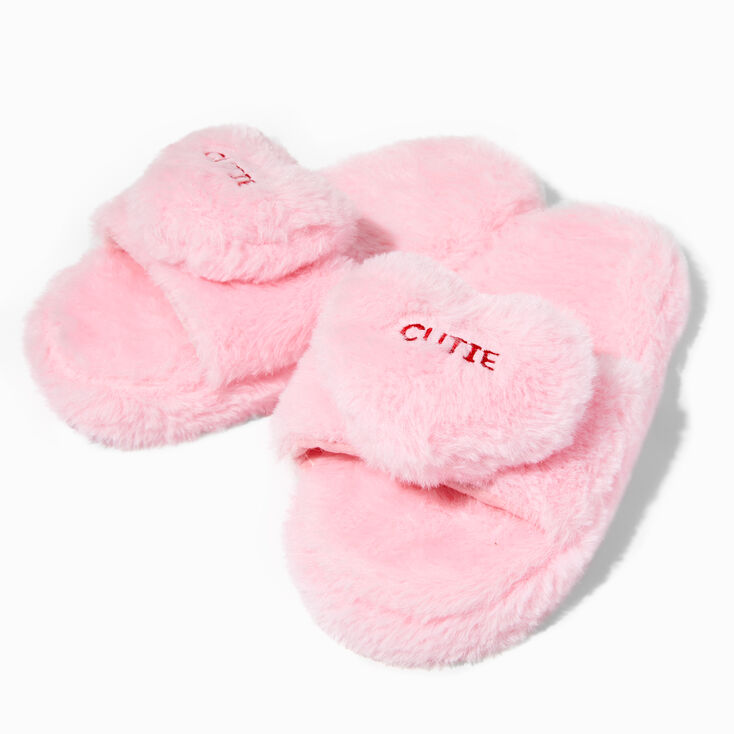Valentine's Day Cutie Plush Women's Slippers - S/M | Claire's US