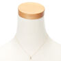 Collier &agrave; pendentif initiale ornement&eacute; couleur dor&eacute; rose - K,