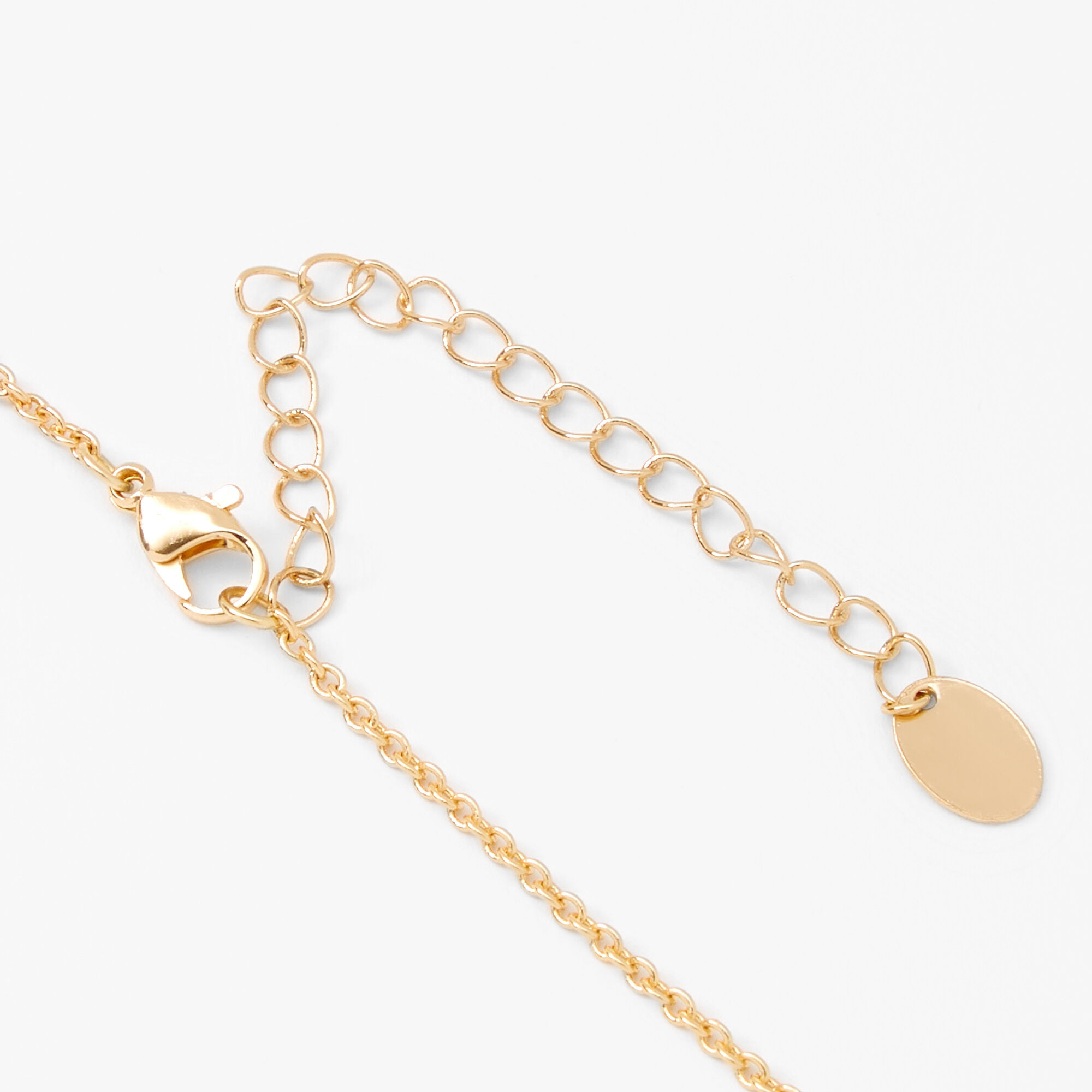 Gold Rectangular Zodiac Pendant Necklace - Gemini,