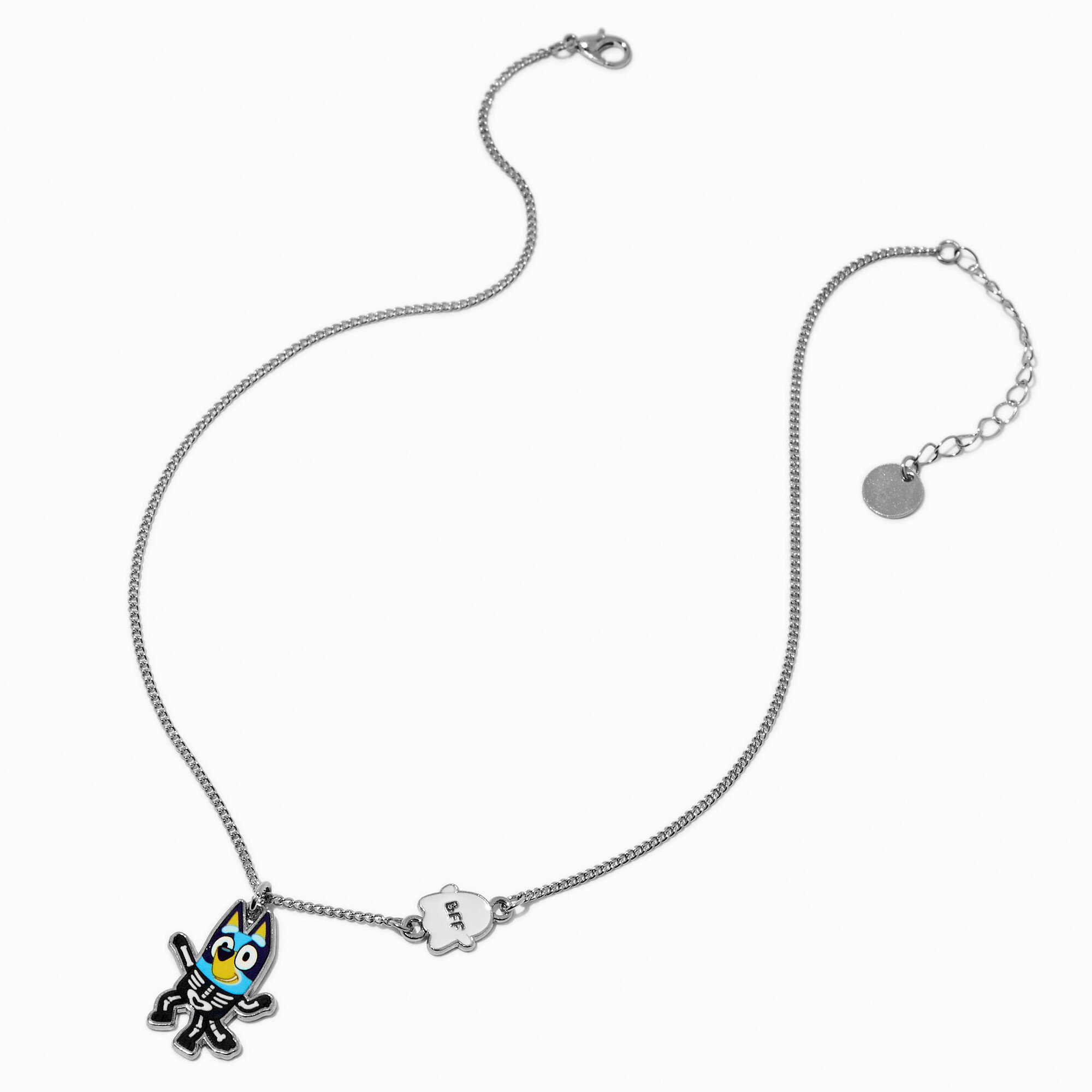 Bluey Best Friends Halloween Glow in the Dark Pendant Necklace Set - 2 Pack,