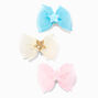 Claire&#39;s Club Tulle Star Hair Bow Clips - 3 Pack,