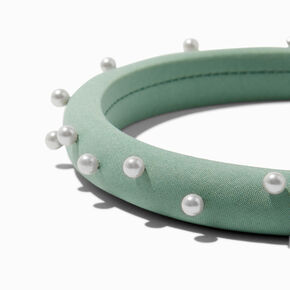 Green Pearl Embellished Headband,
