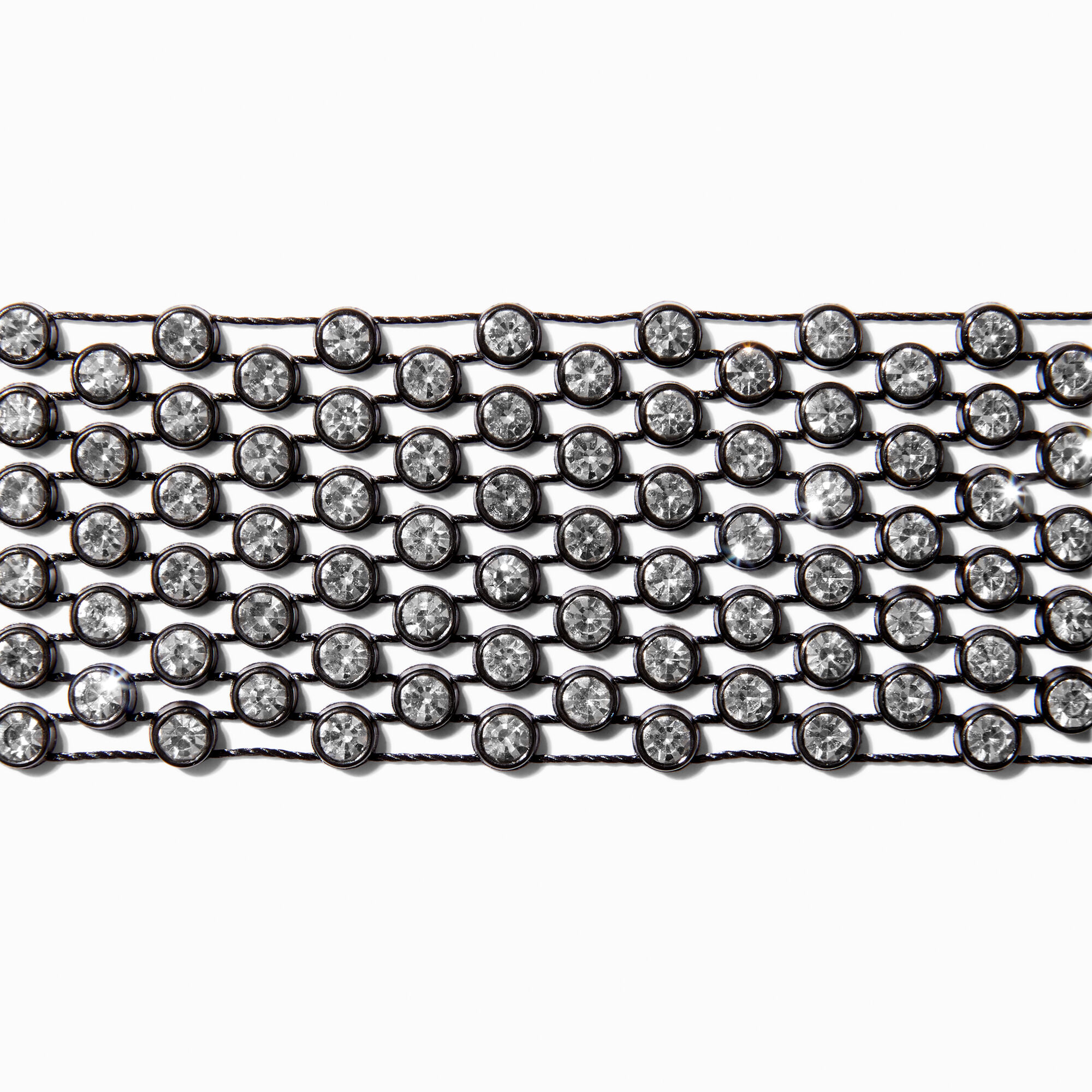 Black Rhinestone Collar Necklace,
