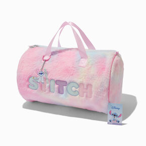 Disney Stitch Claire&#39;s Exclusive Furry Slumber Party Duffle Bag,
