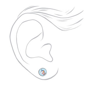 Claire&#39;s Exclusive Unicorn Studs with Stainless Steel Posts Ear Piercing Kit with Ear Care Solution,