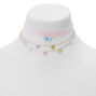 Claire&#39;s Club Floral Butterfly Choker &amp; Multi-Strand Necklaces - 2 Pack,