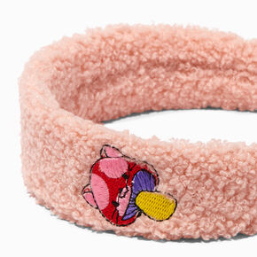 Pink Sherpa Mushroomcat Headband,