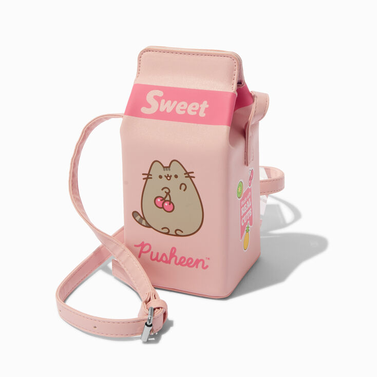 Pusheen&reg; Pink Fruit Juice Carton Crossbody Bag,