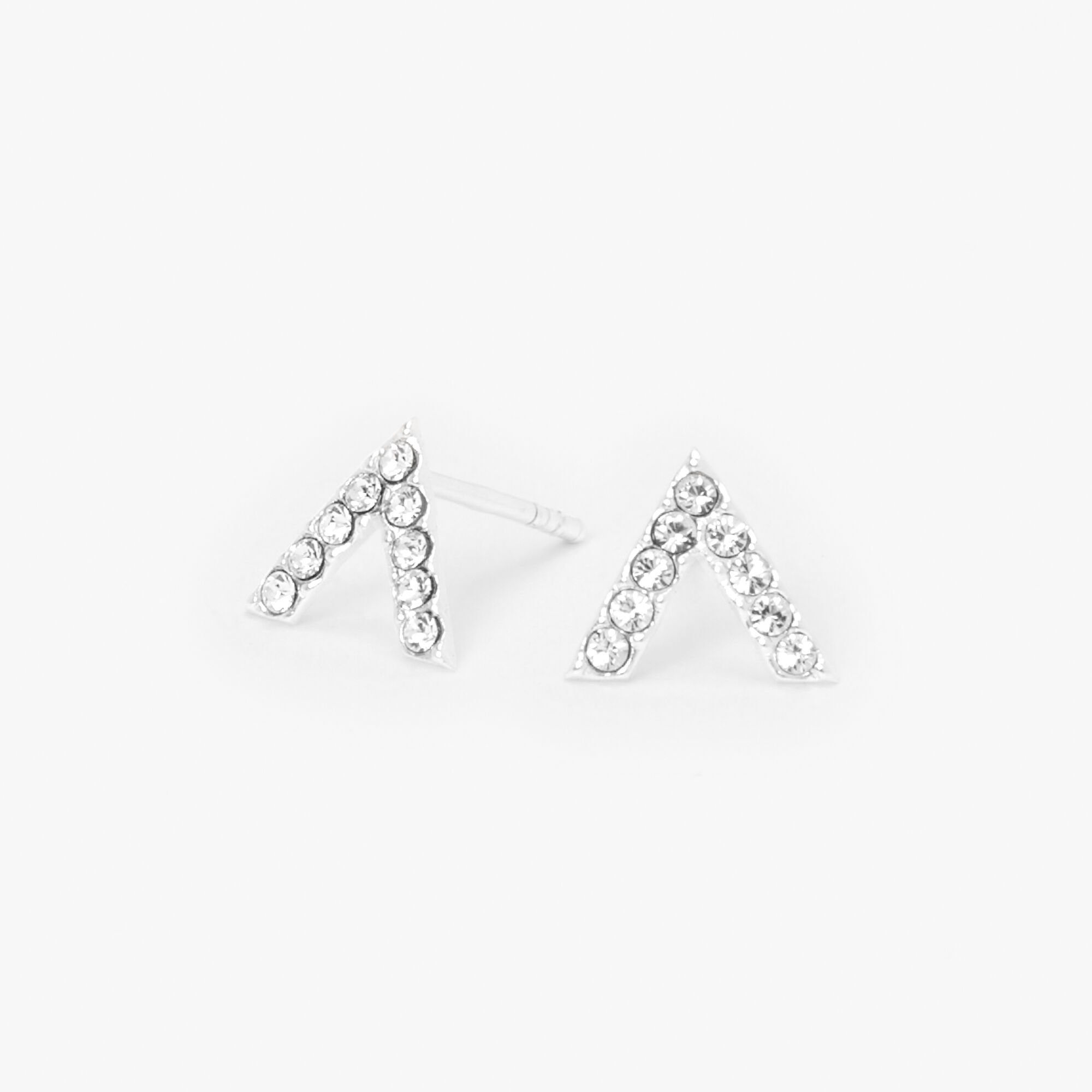 Sterling Silver Embellished Arrow Stud Earrings Claire s US