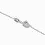 C LUXE by Claire&#39;s Sterling Silver 1/20 ct. tw. Pav&eacute; Lab Grown Diamond Bar Pendant Necklace,