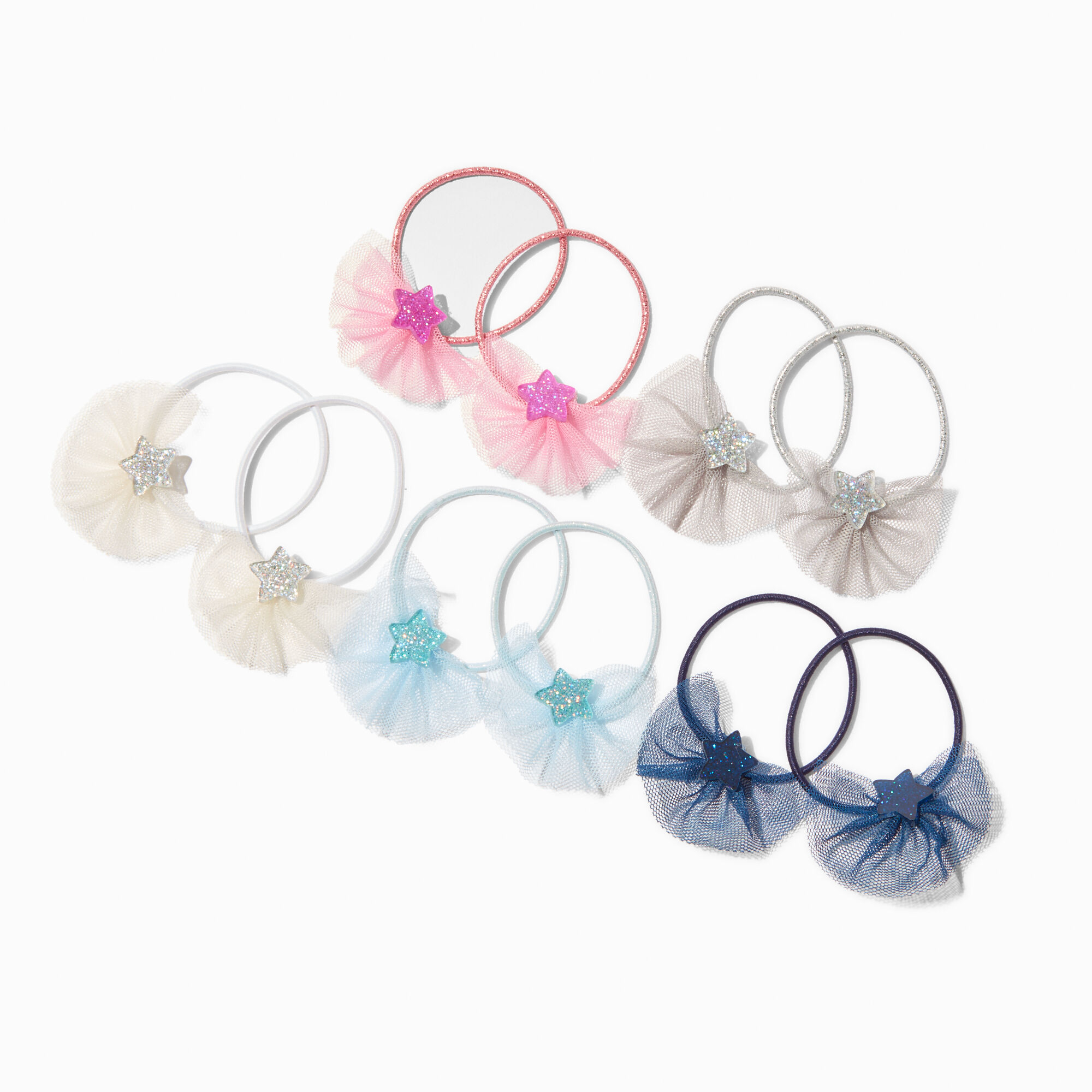 View Claires Club Glitter Stars Hair Ties 10 Pack information