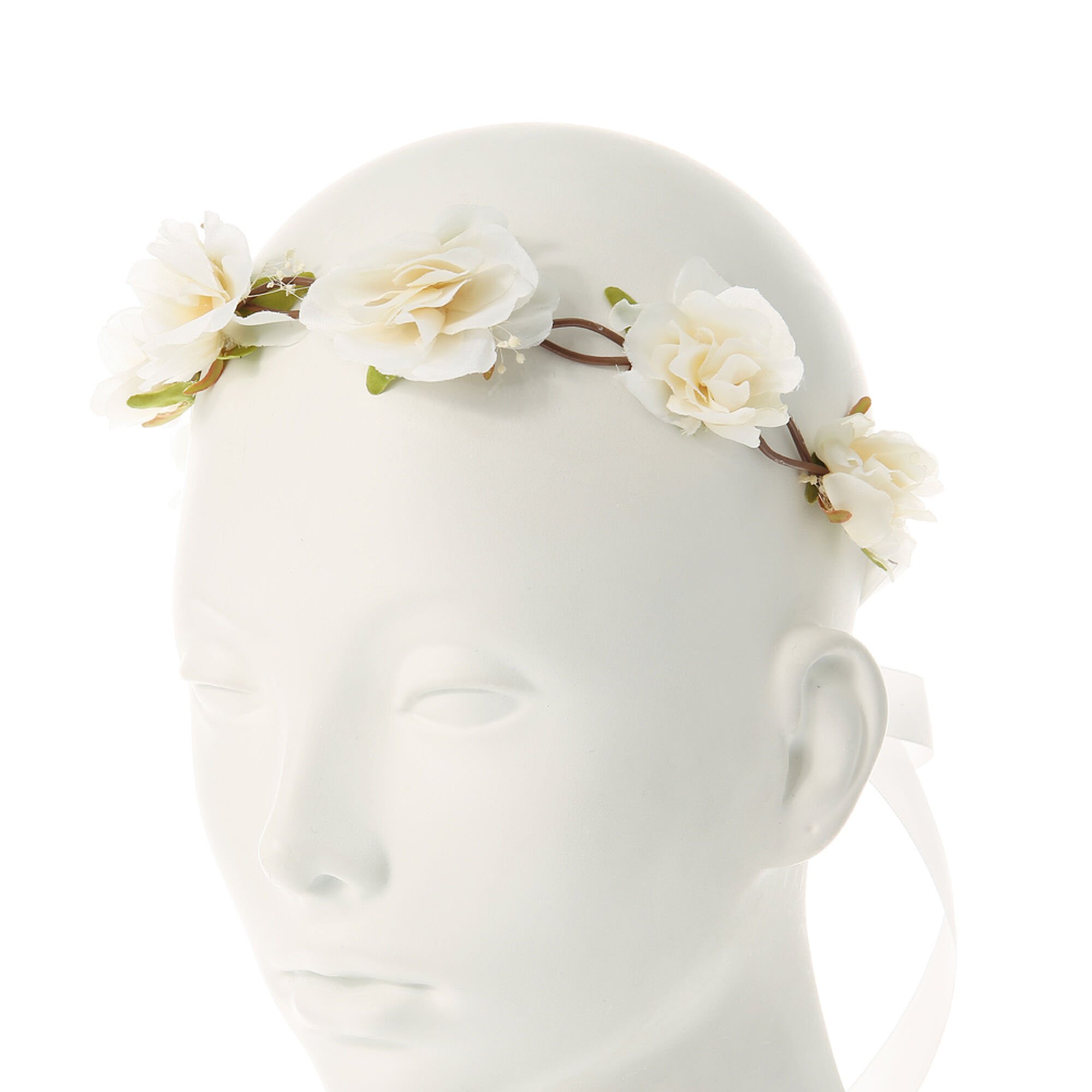 View Claires Pretty Cream Floral Headwrap Gold information