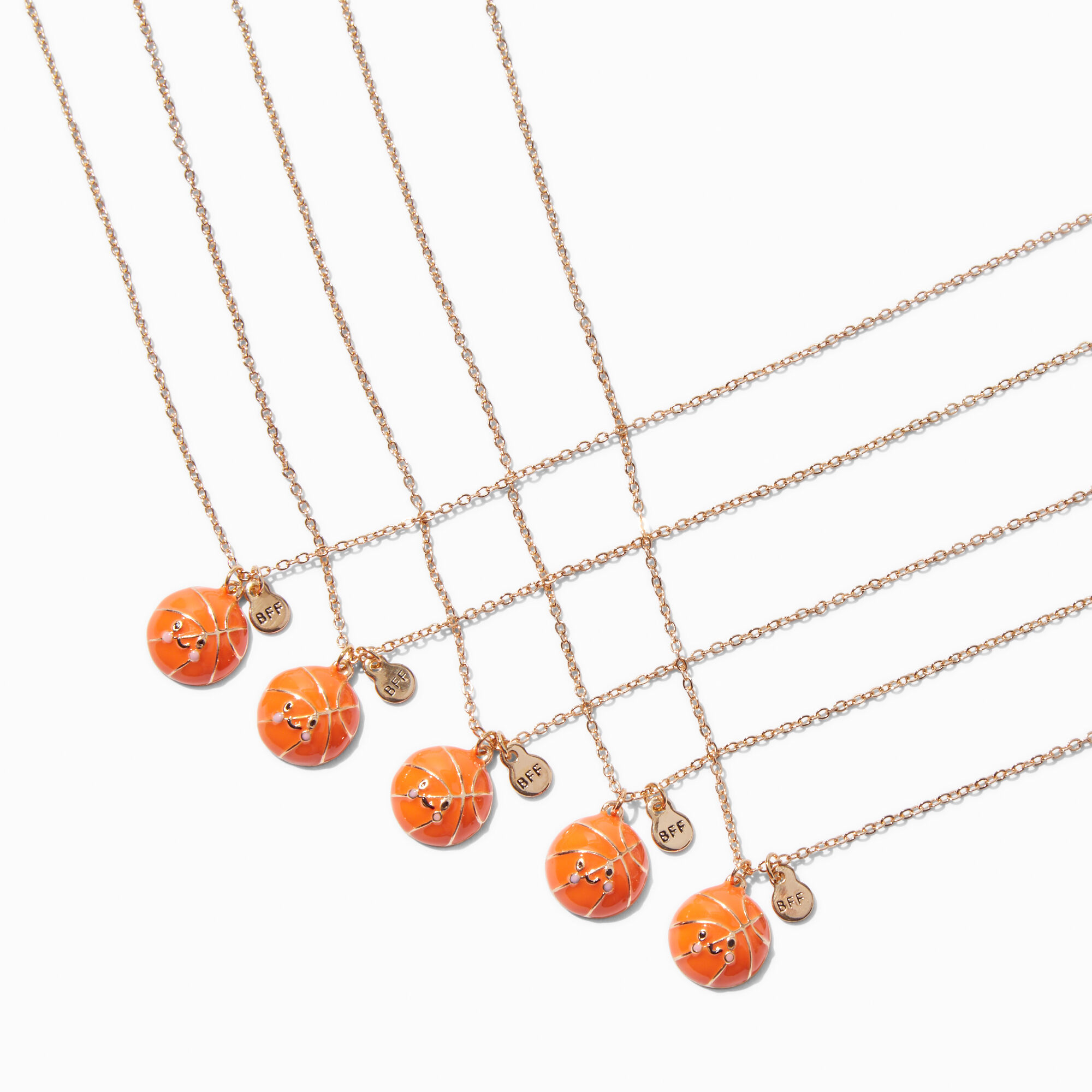 Best Friends Basketball Pendant Necklaces - 5 Pack,