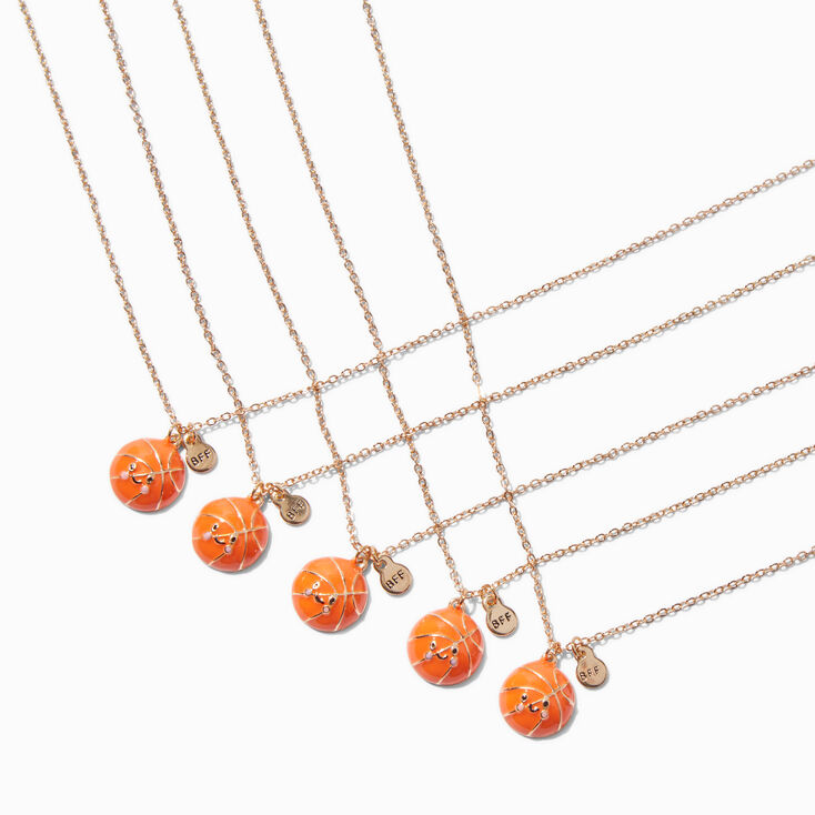 Best Friends Basketball Pendant Necklaces - 5 Pack,