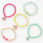 Claire&#39;s Club Matte Beaded Stretch Bracelets - 5 Pack,