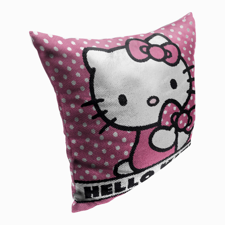 Hello Kitty&reg; Pink Polka Dots Jacquard Pillow &#40;ds&#41;,