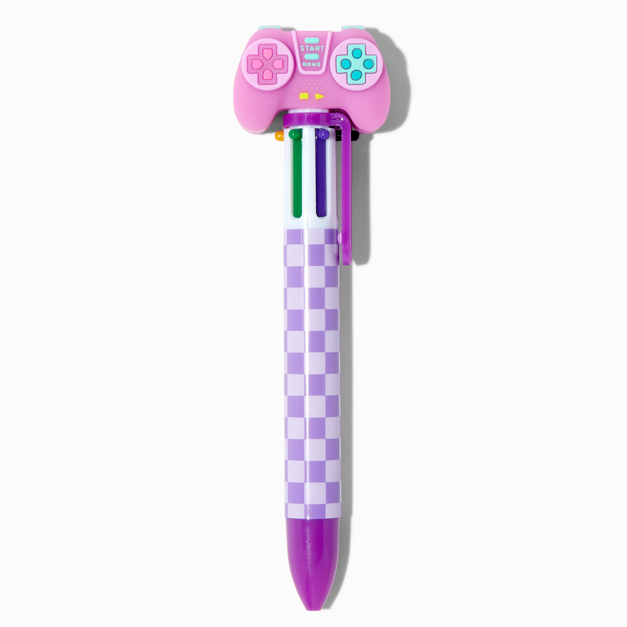 View Claires Controler Checkered Multicolored Pen Purple information