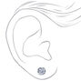 C LUXE by Claire&#39;s Sterling Silver Cubic Zirconia 8mm Round Stud Earrings,