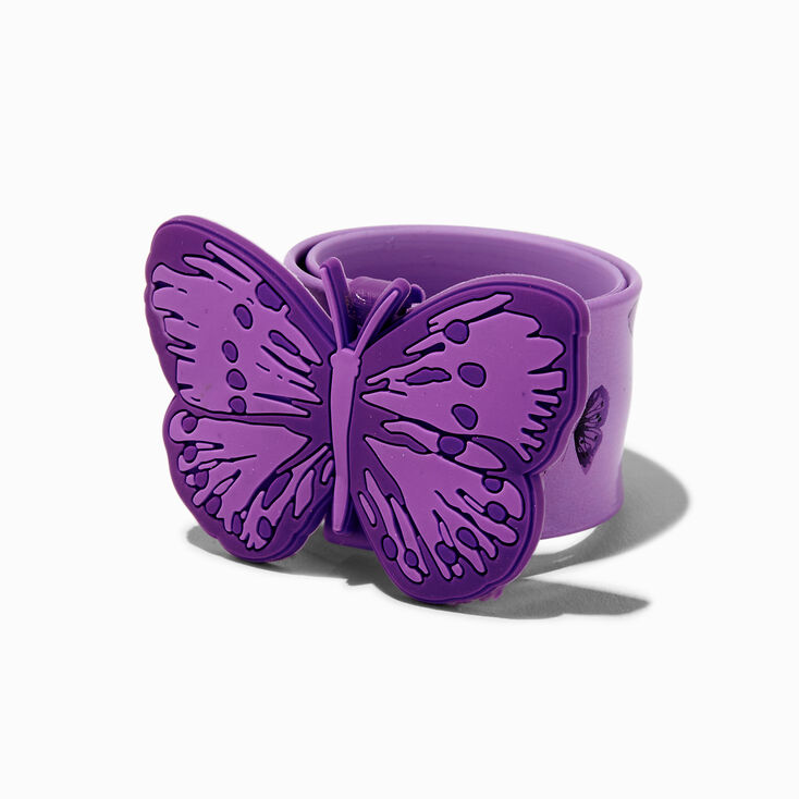 Purple Butterfly Slap Bracelet,