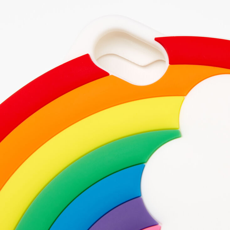 Rainbow &amp; Clouds Silicone Phone Case - Fits iPhone 6/7/8/SE,