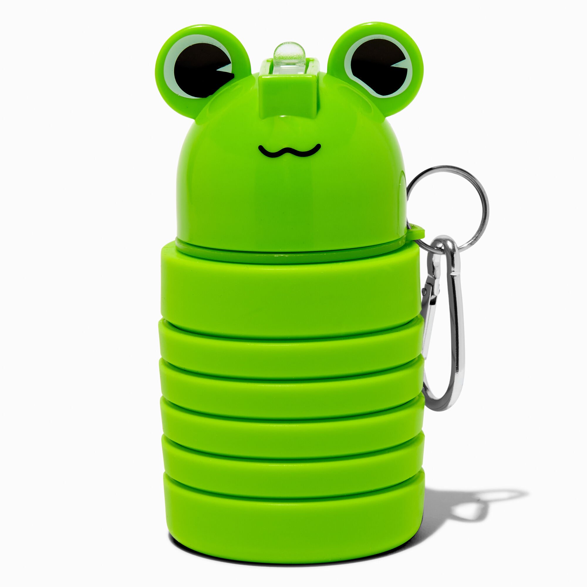 View Claires Collapsible Frog Water Bottle Green information