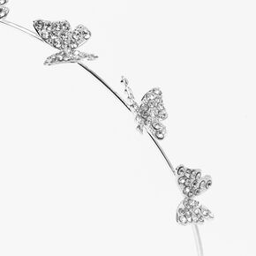 Silver Pave Butterfly Headband,