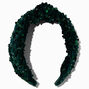 Emerald Sequin Knotted Headband,