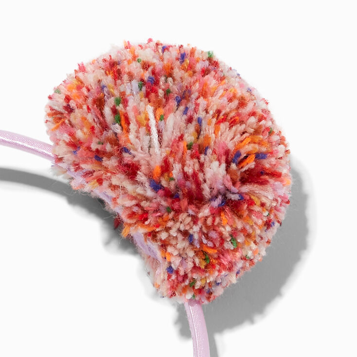 Multicolour Pom Pom Ears Headband,